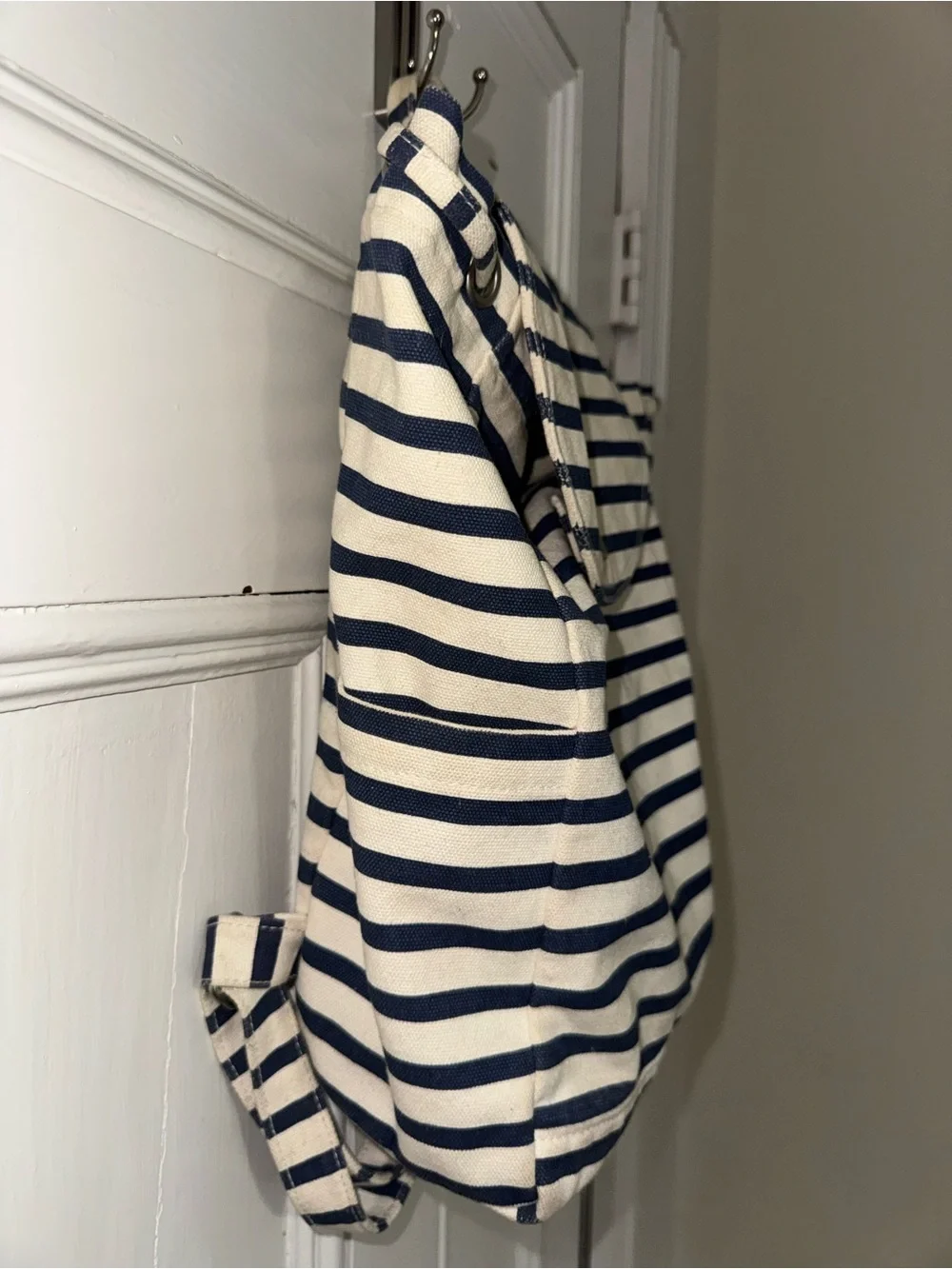 BAGGU Striped Canvas Backpack